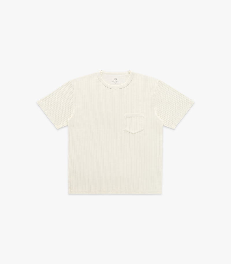 Rib Pocket T-Shirt in Milk