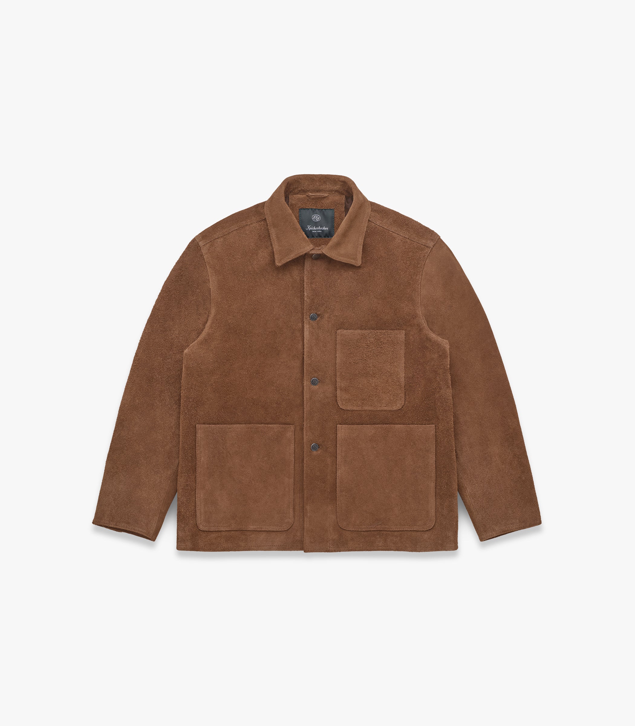 Shag-Pile Suede Coat in Coffee