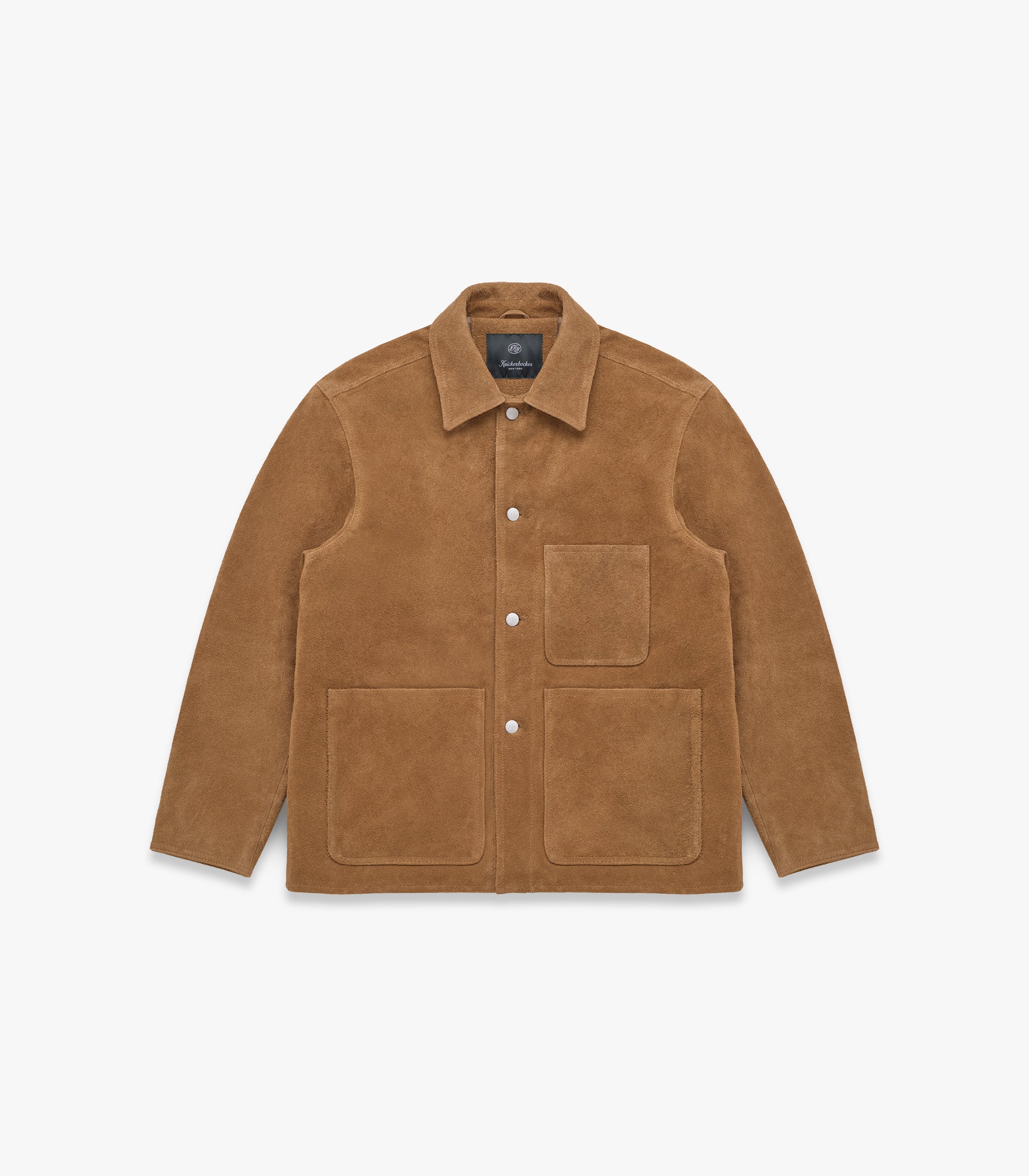 Shag-Pile Suede Coat in Earth