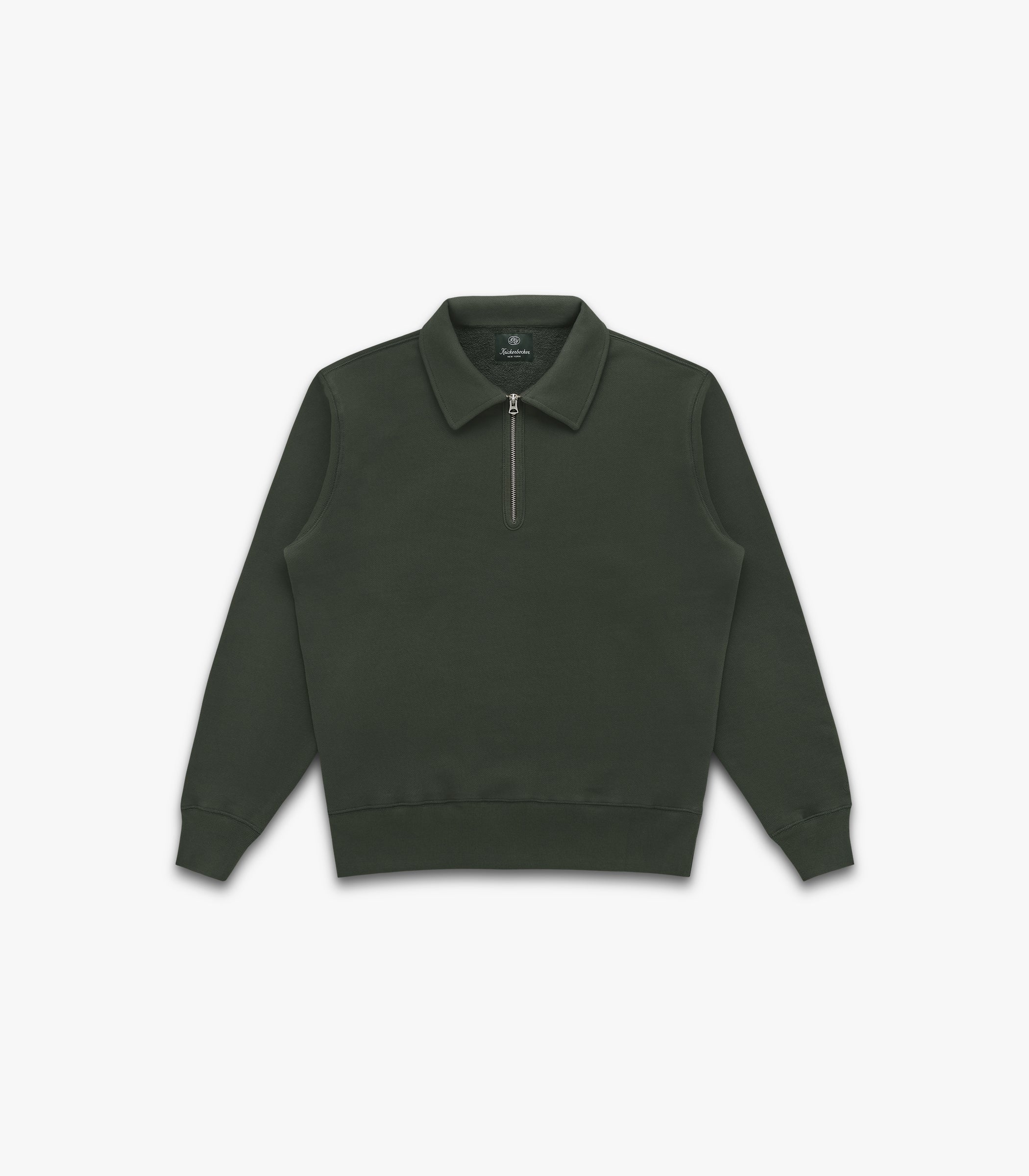 Stadium Loft Knit Quarter Zip in Deep Forest