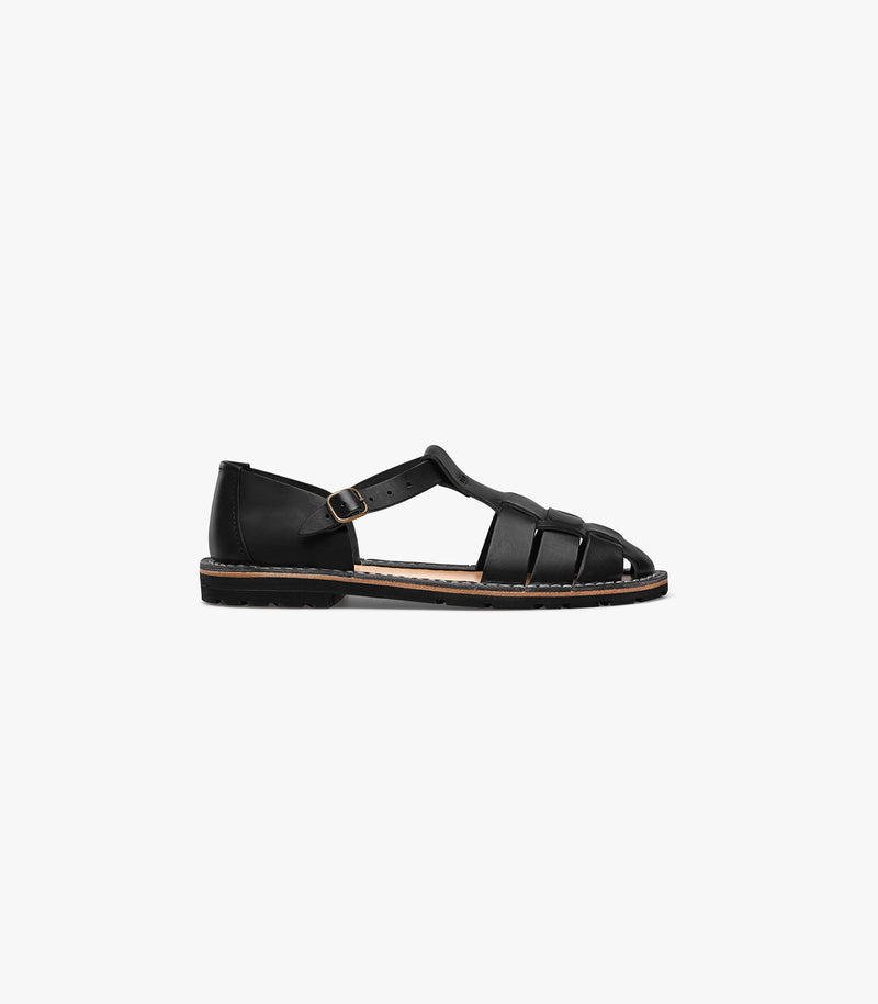 Artisanal Sandals in Black
